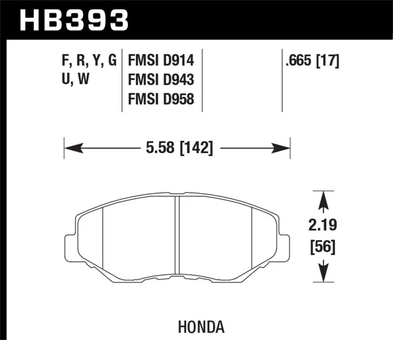 Hawk 89/03-17 Honda Accord HPS 5.0 Front Brake Pads - Image 2