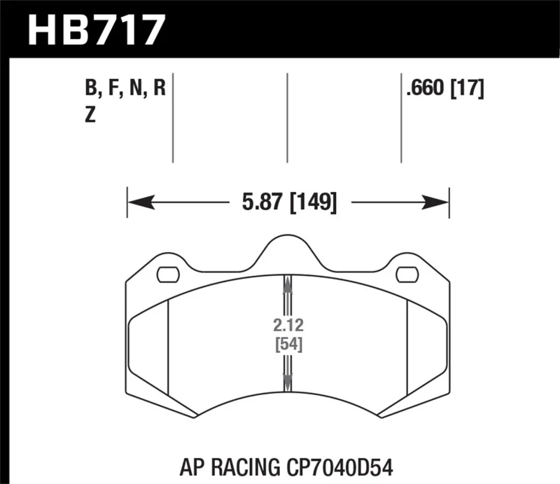 Hawk AP Racing CP7040D54 HPS 5.0 Brake Pads - Image 2