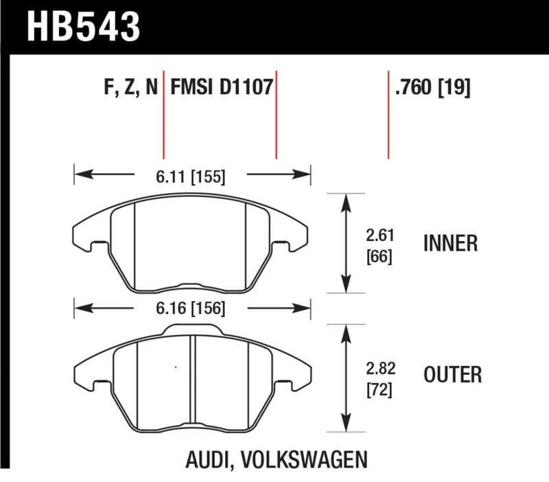 Hawk HP+ Street Brake Pads - Image 6