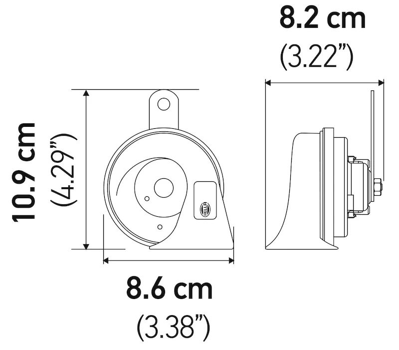 Hella 12V Twin Trumpet Horn Kit with Bracket - Toyota - Image 13