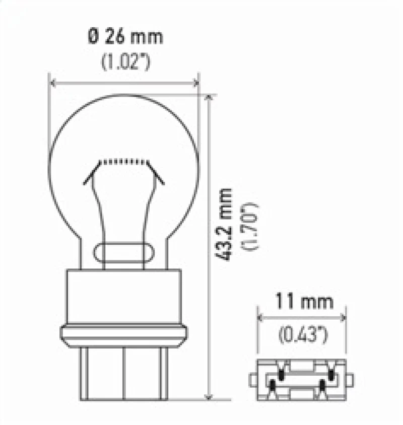 Hella Bulb 3157 12V 27/7W W2.5x16q S8 - Image 6