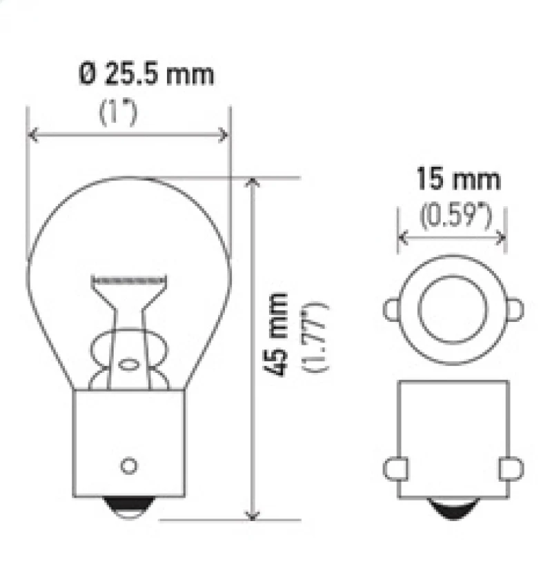 Hella Bulb 7506 12V 21W Ba15S S8 (2) - Image 3