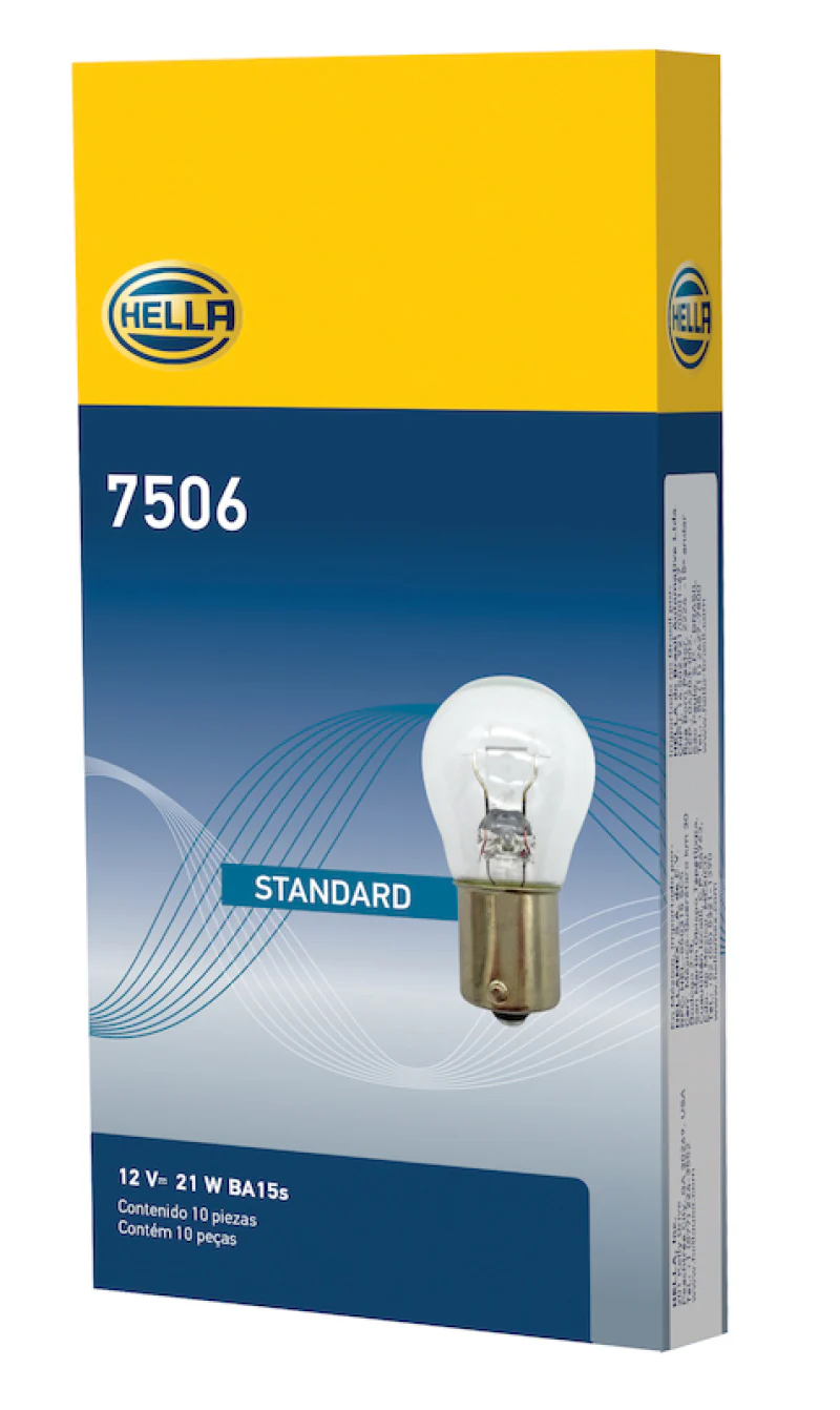 Hella Bulb 7506 12V 21W BA15s S8 - Image 3
