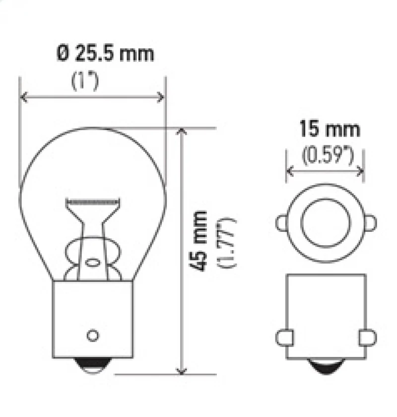 Hella Bulb 7506 12V 21W BA15s S8 - Image 4