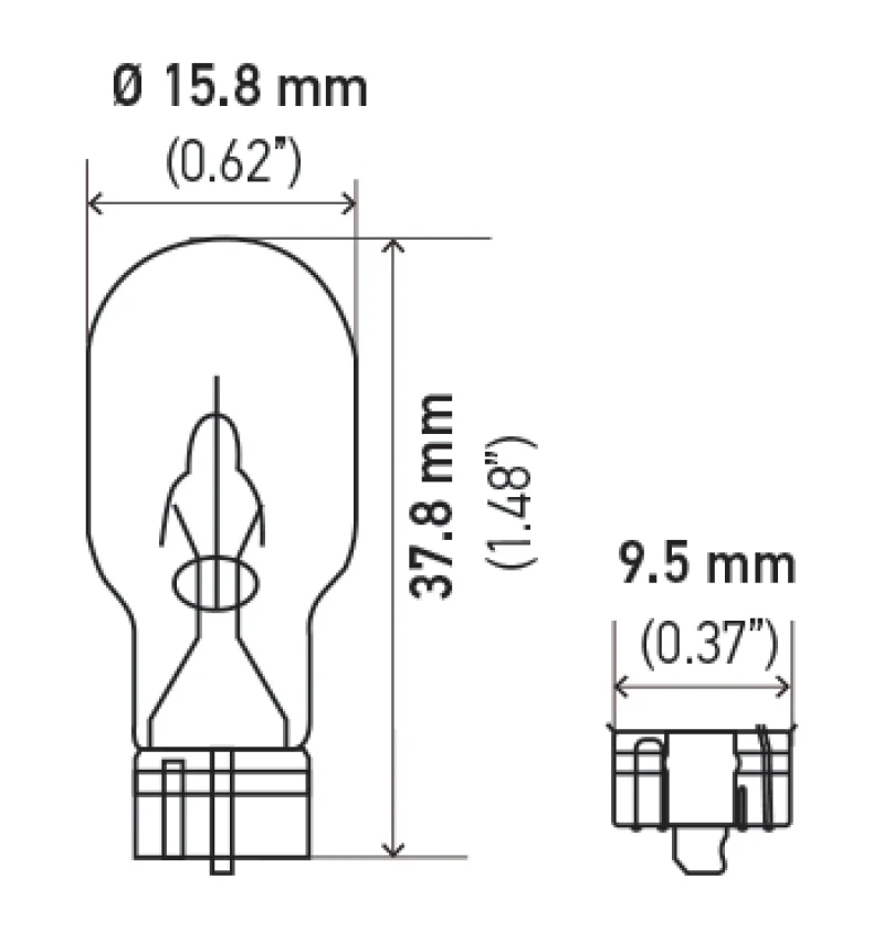 Hella Bulb 912 12V 13W W2.1X9.5d T5 - Image 4