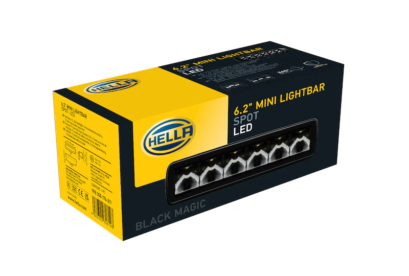 Hella Universal Black Magic 6 L.E.D. Mini Light Bar - Spot Beam - Image 21