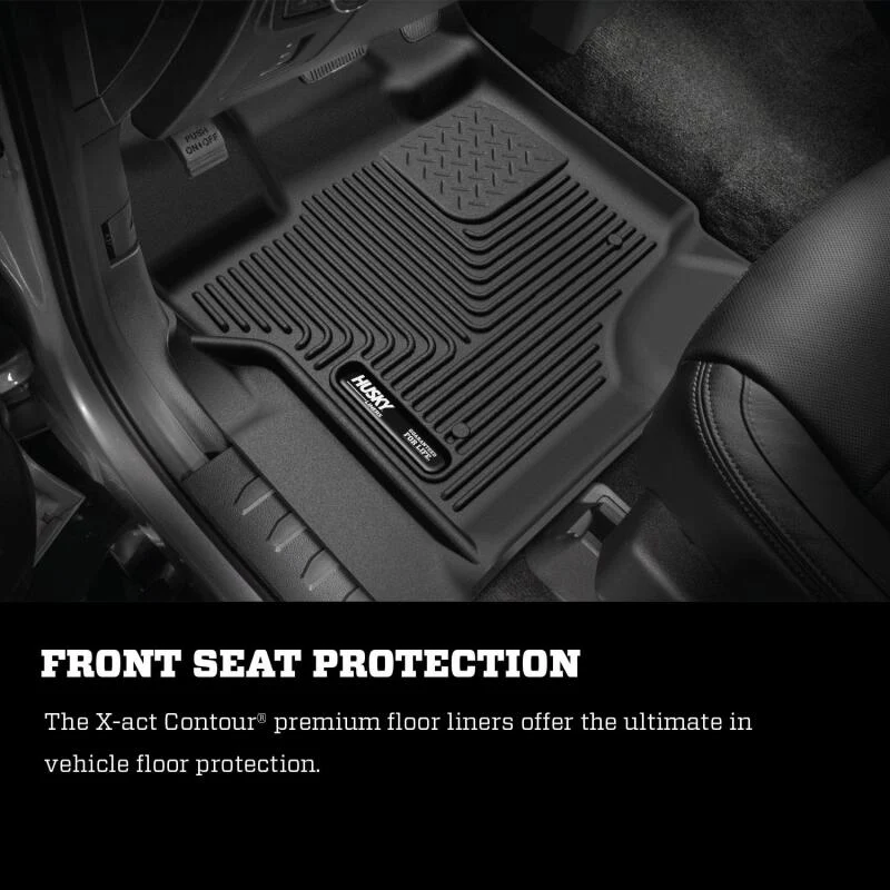 Husky Liners 12-13 F-250/F-350/F-450 Super Duty X-Act Contour Black Front Floor Liners - Image 6