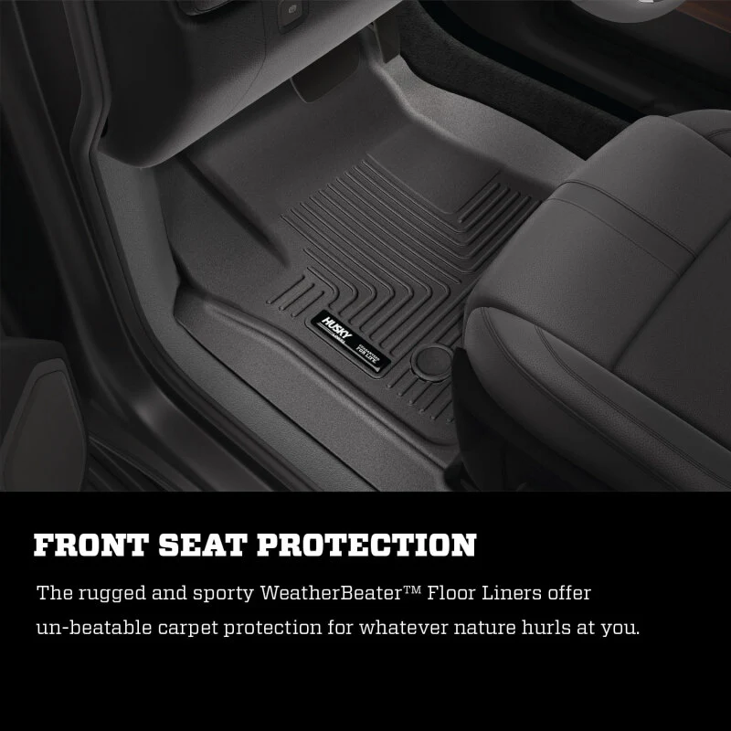 Husky Liners 14 Chevrolet Silverado 1500/GMC Sierra 1500 WeatherBeater Black 2nd Seat Floor Liners - Image 6