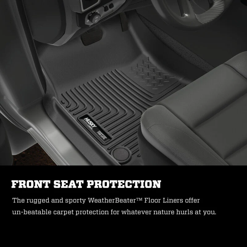 Husky Liners 19-21 RAM 2500/3500 Mega Cab Weatherbeater Front and 2nd Seat Floor Liners - Black - Image 6