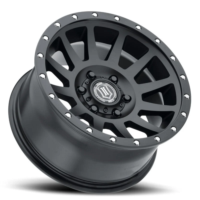 ICON Compression 17x8.5 5x5 -6mm Offset 4.5in BS 71.5mm Bore Satin Black Wheel - Image 3