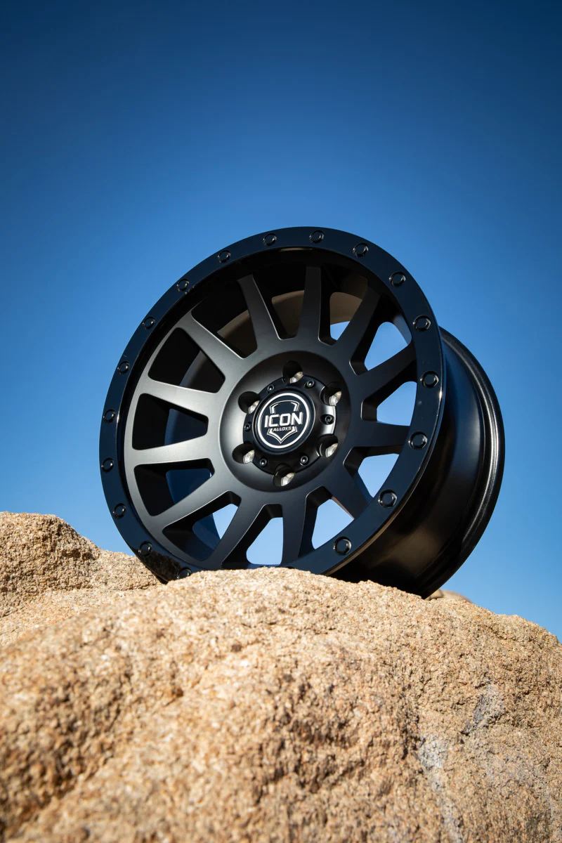 ICON Compression 17x8.5 6x5.5 25mm Offset 5.75in BS 95.1mm Bore Double Black Wheel - Image 4