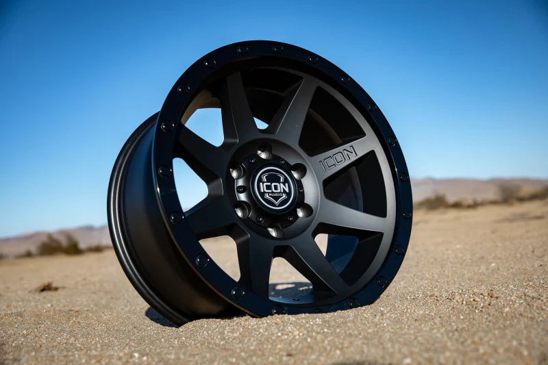 ICON Rebound 18x9 6x5.5 0mm Offset 5in BS 106.1mm Bore Double Black Wheel - Image 4