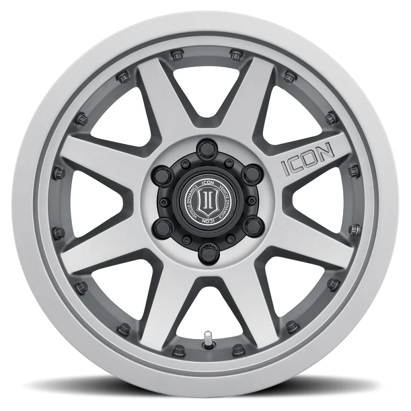 ICON Rebound Pro 17x8.5 6x5.5 0mm Offset 4.75in BS 106.1mm Bore Titanium Wheel - Image 7