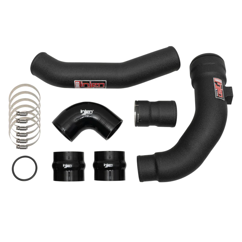 Injen 17-22 Ford F250/F/350/F-450/F-550 V8-6.7L Turbo Diesel Wrinkle Black Intercooler Piping Kit - Image 4