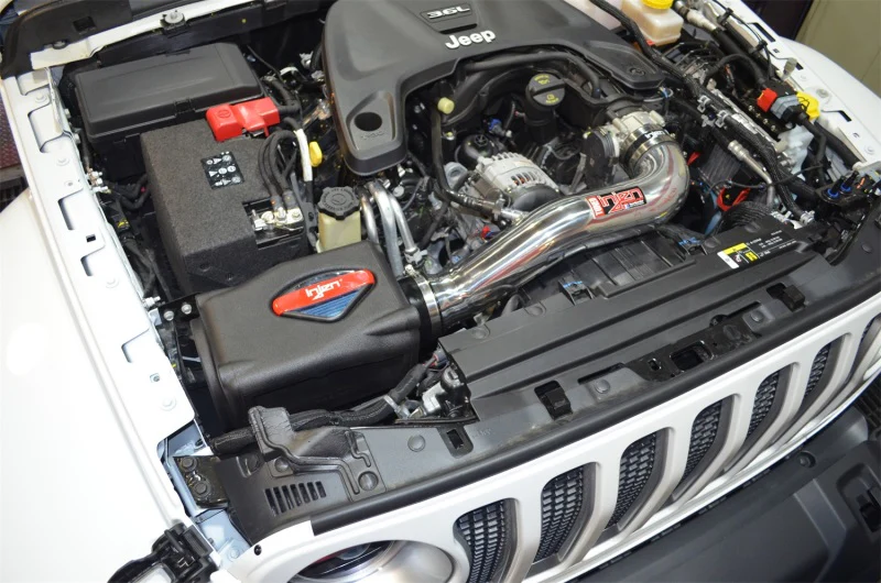 Injen 2018+ Jeep Wrangler JL V6-3.6L Polished Power-Flow Air Intake System - Image 4
