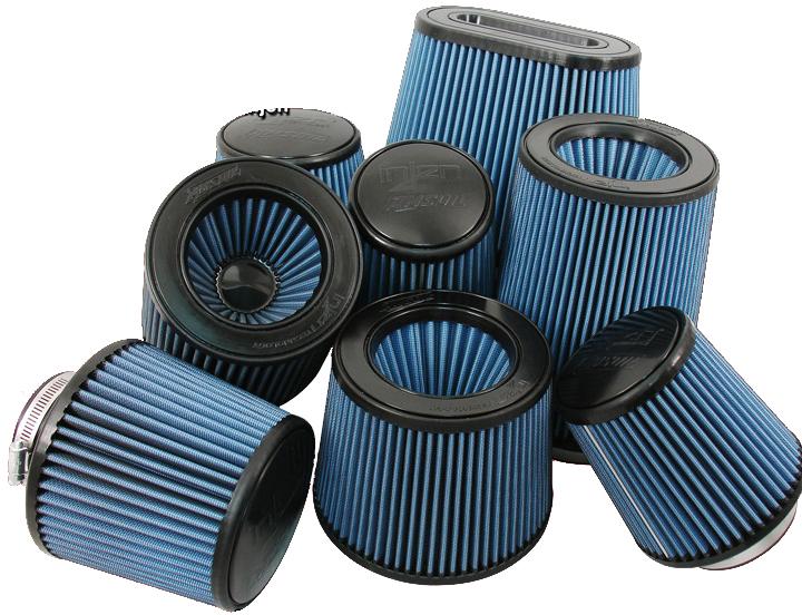 Injen High Performance Air Filter - 3.00 Black Filter 6 Base / 5 Tall / 5 Top - Image 2