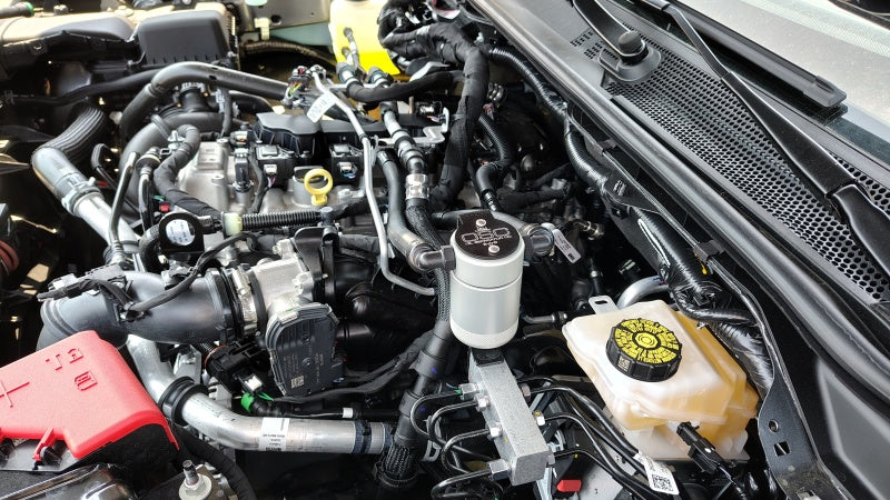 J&L 2025 Ford Bronco 2.3L/ 23-25 Ford Ranger 2.3L Separator 3.0 PCV Side - Clear Anodized - Image 2