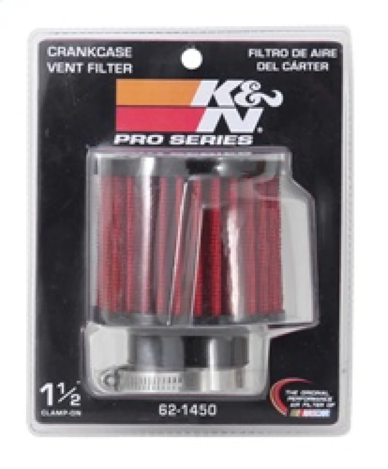 K&N 1.5in Flange ID x 3in OD x 2.5in H Rubber Base Crankcase Vent Filter - Image 11
