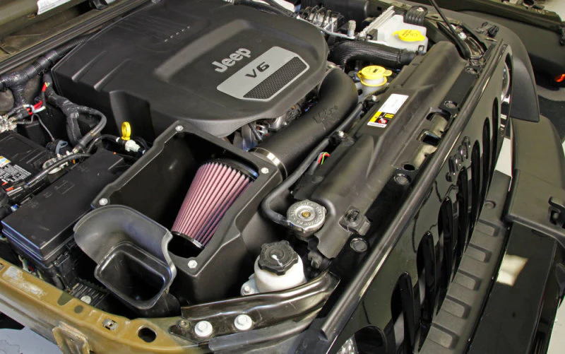 K&N 12-18 Jeep Wrangler 3.6L V6 Performance Intake Kit w/ Snorkel - Image 2