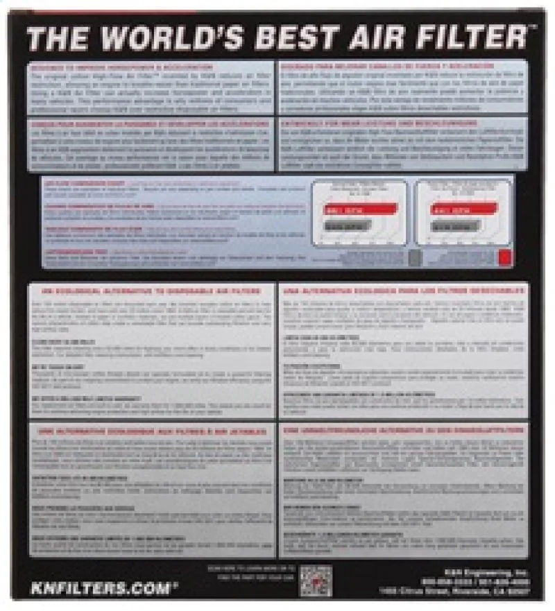 K&N 15-17 Audi A1 L3-1.0L F/l - Replacement Drop In Air Filter - Image 14