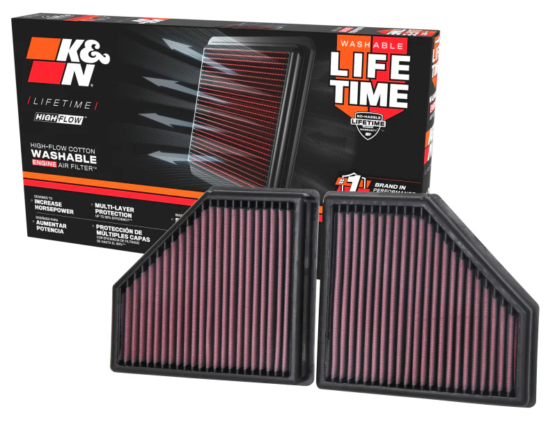 K&N 16-19 BMW 750i L6-4.4L F/I Replacement Drop In Air Filter - Image 3