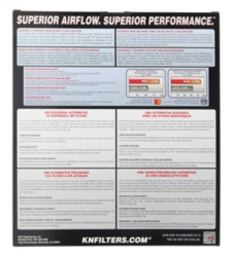 K&N 2016 Nissan Titan XD V8-5.0L Replacement Drop In Air Filter - Image 12