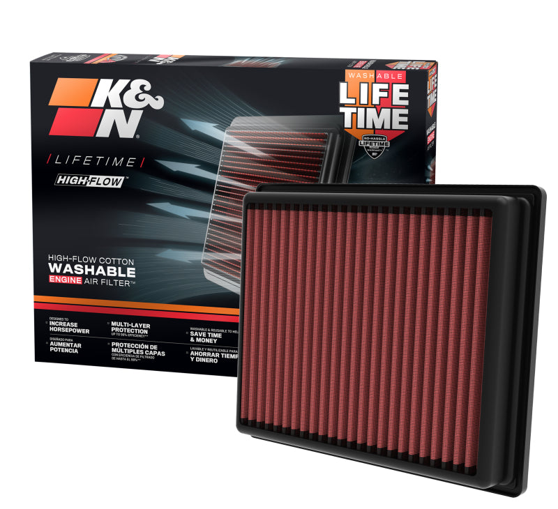 K&N 2022 Nissan Pathfinder V6-3.5L Replacement Air Filter - Image 3