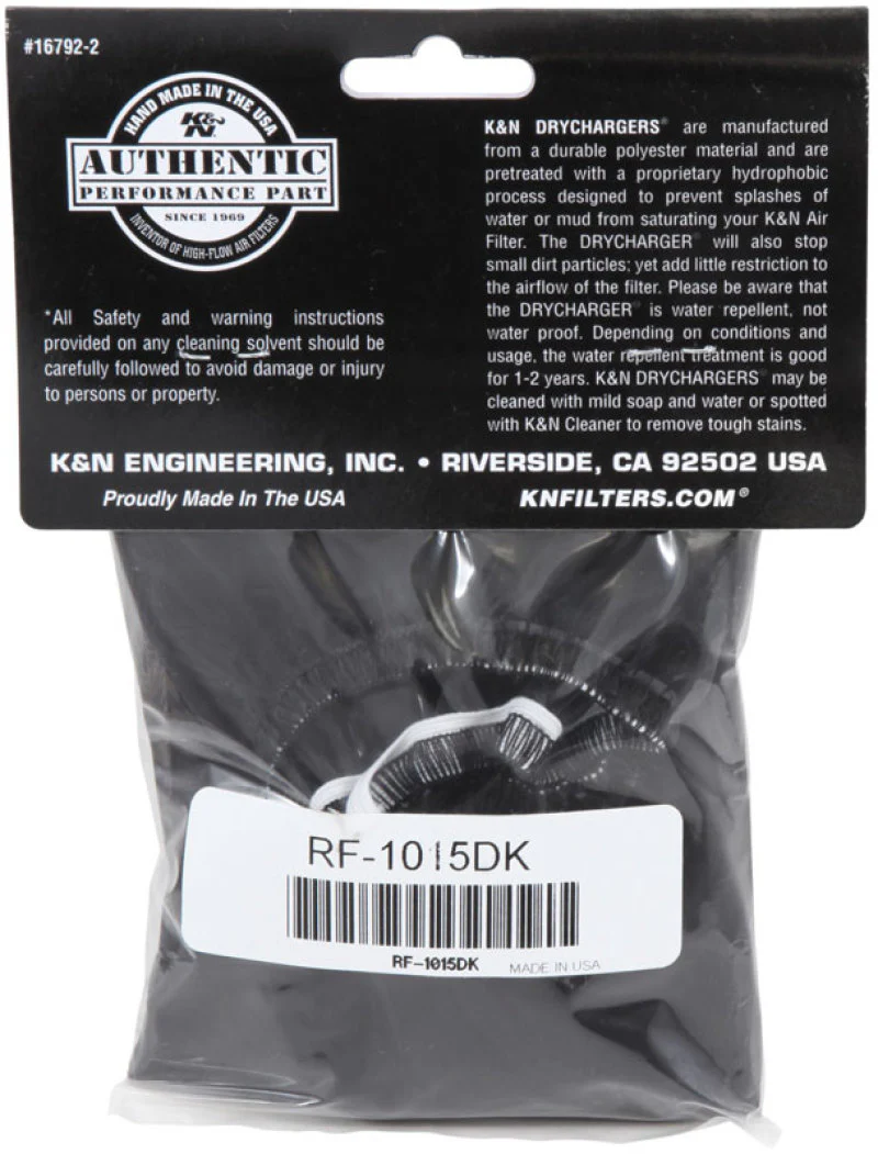 K&N Air Filter Wrap Drycharger - Black - Image 5