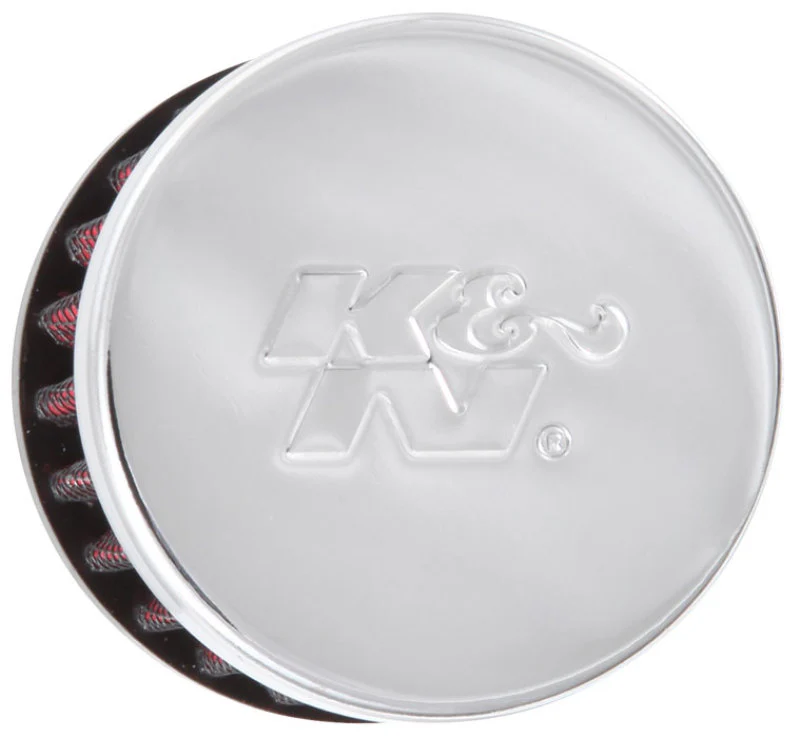 K&N Clamp On Rubber Base Crankcase Vent Filter 0.375in Flange ID x 2in OD x 1.5in Height - Image 4