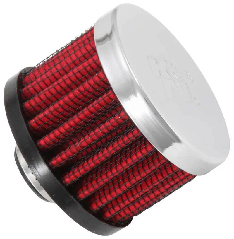 K&N Clamp On Rubber Base Crankcase Vent Filter 0.375in Flange ID x 2in OD x 1.5in Height - Image 5