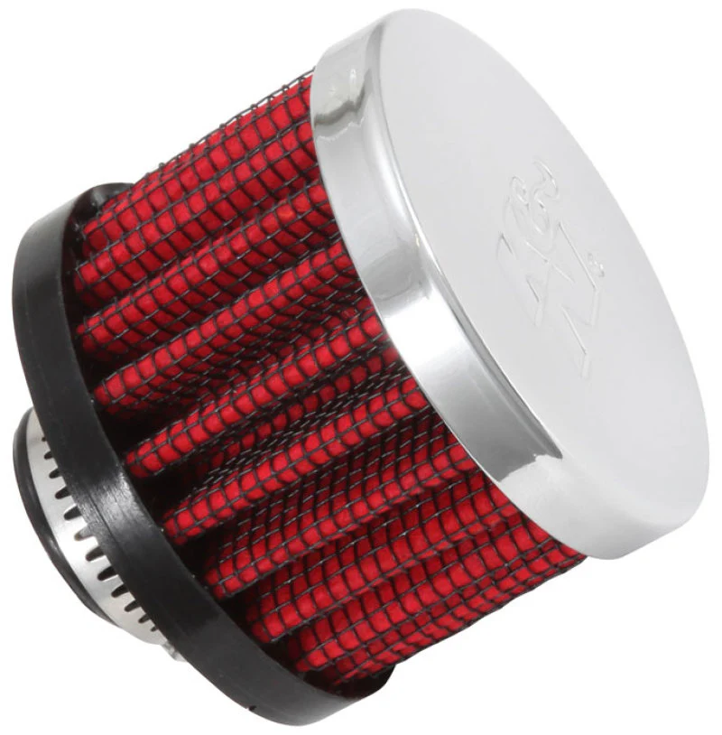 K&N Clamp On Rubber Base Crankcase Vent Filter 0.5in Flange ID 2in OD 1.5in Height - Image 5