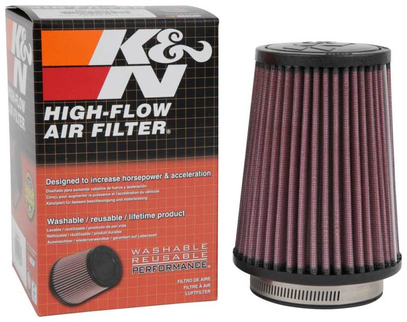 K&N Filter Universal Rubber Filter 3  Flange 4 1/2 Base inch 3 1/2 inch Top 5 3/4 inch Height - Image 14