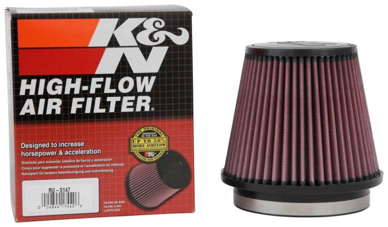 K&N Filter Universal Rubber Filter 5in Flange 6.5in Base 4.5in Top 5.5in Height - Image 7