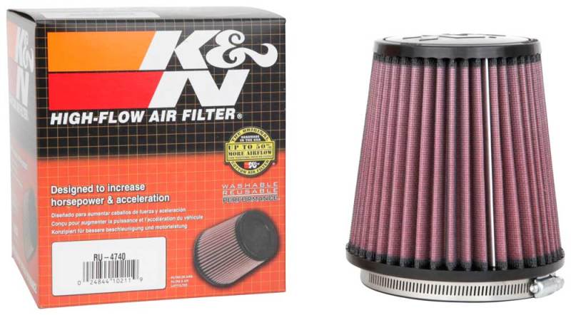 K&N Filter Universal Rubber Filter Round Tapered 4.5in Flange 5.875in Base 4.5 inch Top 6in Height - Image 14
