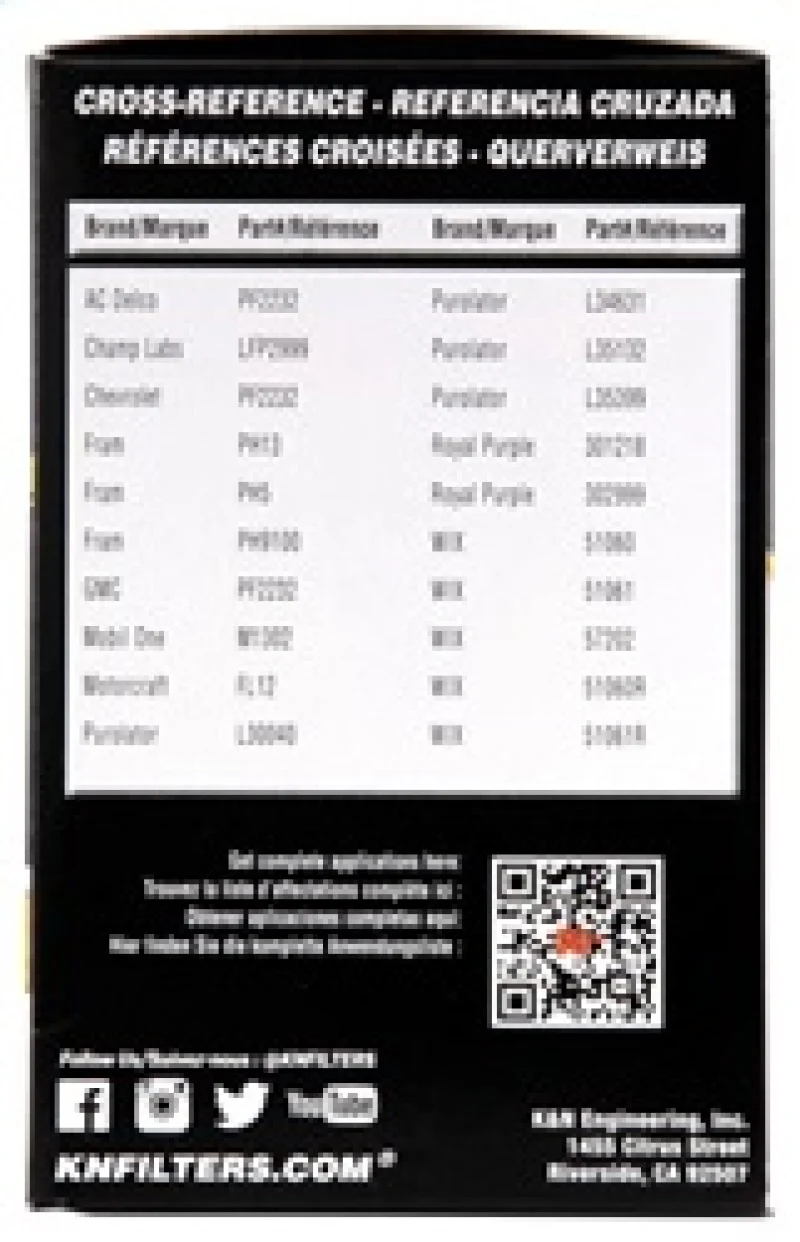 K&N Oil Filter OIL FILTER; AUTOMOTIVE - Image 16