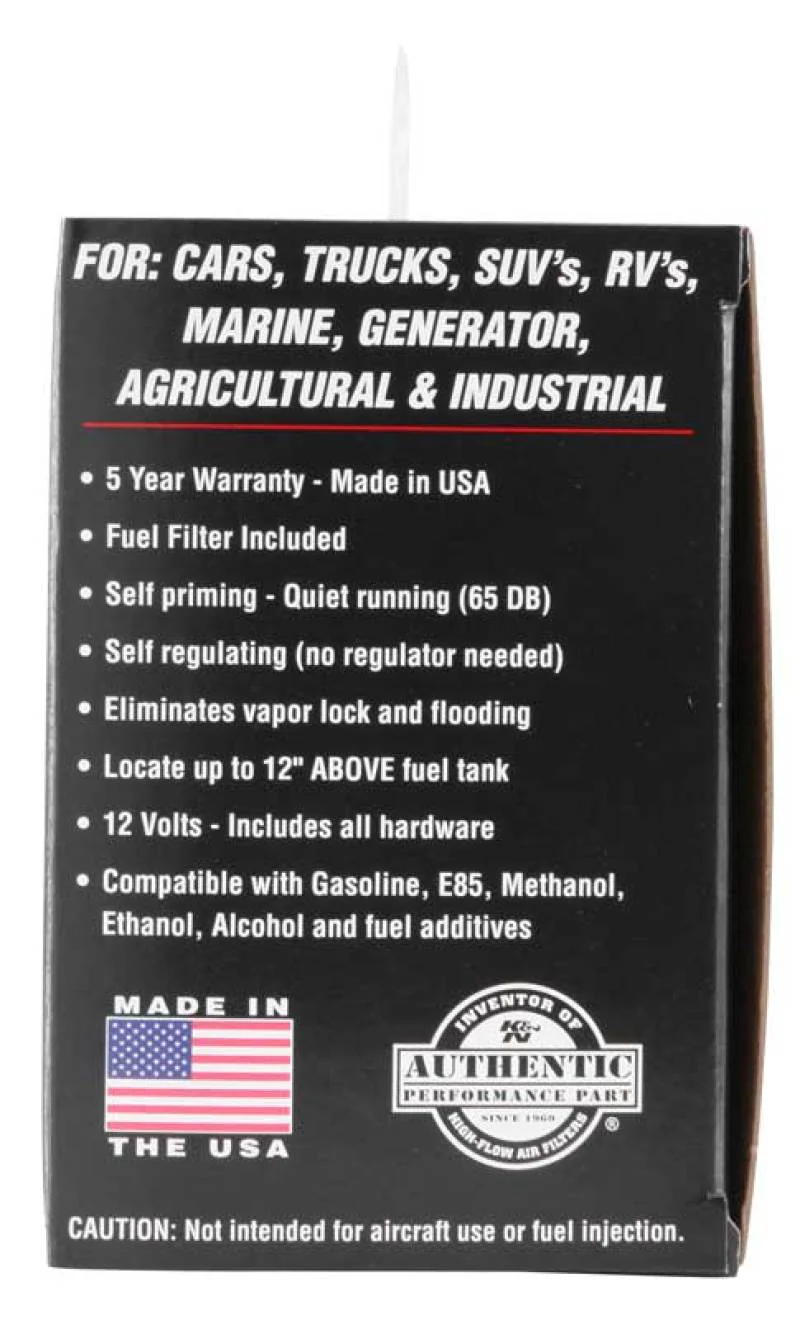 K&N Performance Electric Fuel Pump 4-7 PSI - Image 10