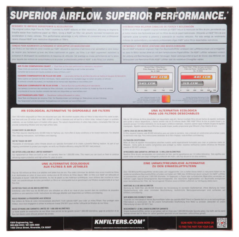 K&N Replacement Drop In Air Filter - 14in OD / 12in ID / 4in H w/ Wire - Image 10