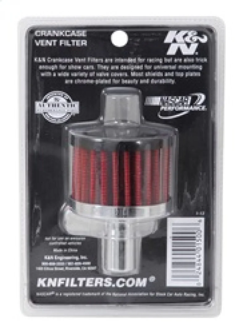 K&N Steel Base Crankcase Vent Filter .625in Vent OD x 2in OD x 1.5in Height - Image 12