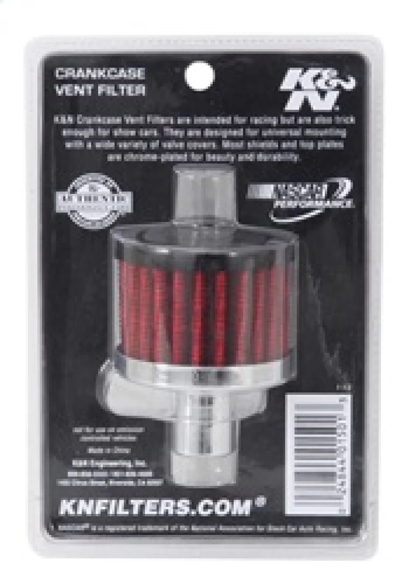 K&N Steel Base Crankcase Vent Filter .75in Vent OD x 2in OD x 1.5in Height - Image 7