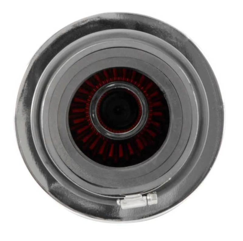 K&N Universal Air Filter Chrome Round Tapered Red - 4in Flange ID x 1.125in Flange Length x 9.5in H - Image 14