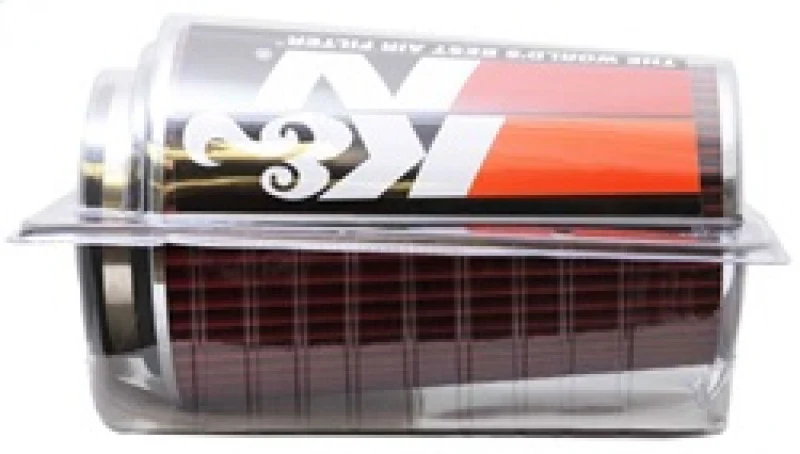 K&N Universal Air Filter Chrome Round Tapered Red - 4in Flange ID x 1.125in Flange Length x 9.5in H - Image 15