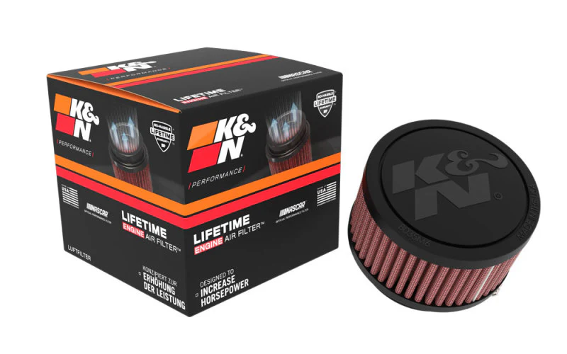 K&N Universal Clamp-On Air Filter 2.25in Flange ID 3.5in OD 2in Height - Image 3