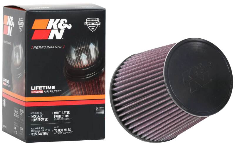 K&N Universal Clamp-On Air Filter 5in FLG / 6-1/2in B / 5in T / 6-1/2in H - Image 6