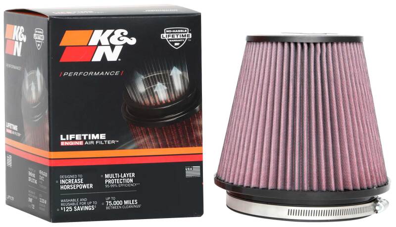 K&N Universal Clamp-On Air Filter 6in FLG / 7-1/2in B / 5in T / 6-1/2in H - Image 9