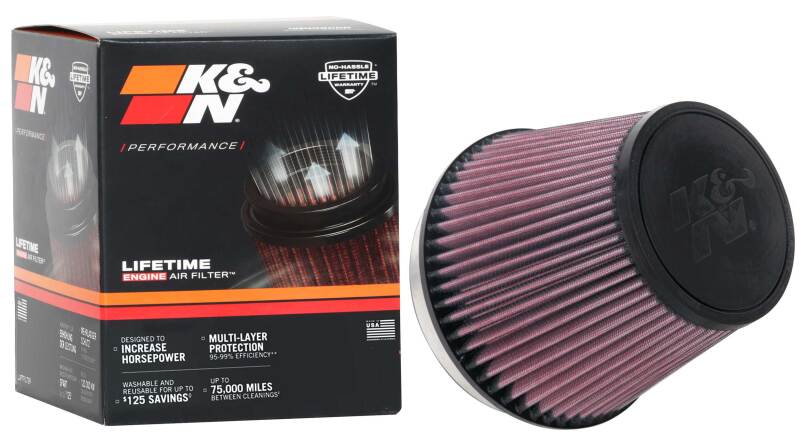 K&N Universal Clamp-On Air Filter 6in FLG / 7-1/2in B / 5in T / 6in H - Image 8