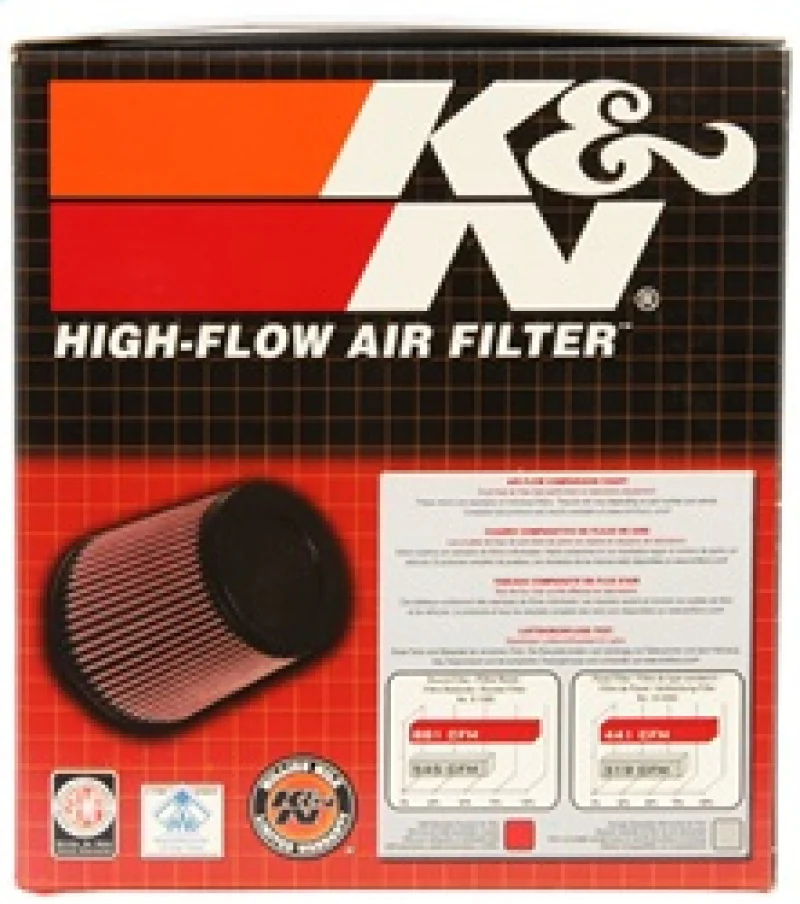 K&N Universal Filter 3 inch Flange 6 inch Base 5 1/4 inch Top 5 inch Height w/ Polished Top - Image 12