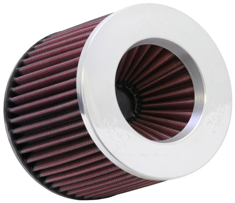 K&N Universal Filter 3 inch Flange 6 inch Base 5 1/4 inch Top 5 inch Height w/ Polished Top - Image 2