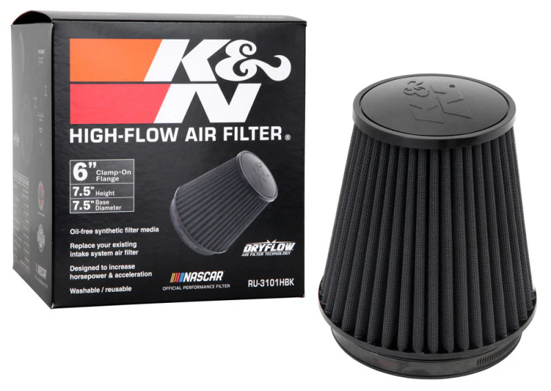 K&N Universal Rubber Filter Round Tapered 6in Flange ID x 7.5in Base OD x 5.25in Top OD x 8in Height - Image 6