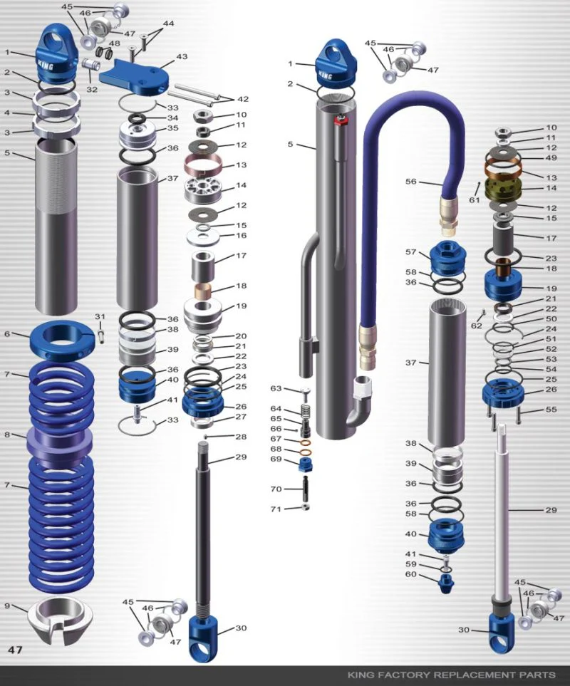 King Shocks 2.5 PR Buna Seal Kit For .750 Shaft - Image 2