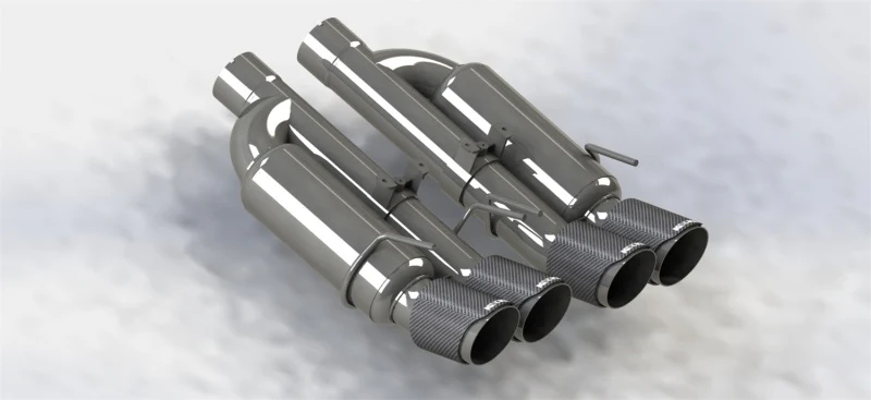 Kooks 09-13 Chevrolet Corvette Z06/ZR1 3in. Valved Axle-Back Exhaust w/ CF Tips - Image 3